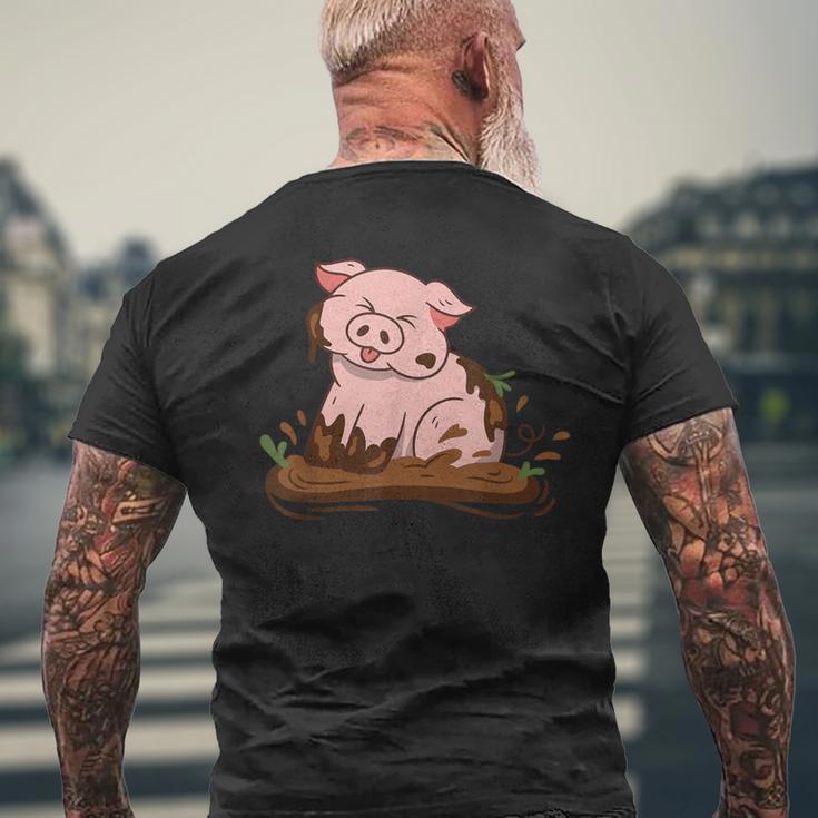 Cute Pig Farm Farming Pig T-Shirt mit Rückendruck Geschenke für alte Männer