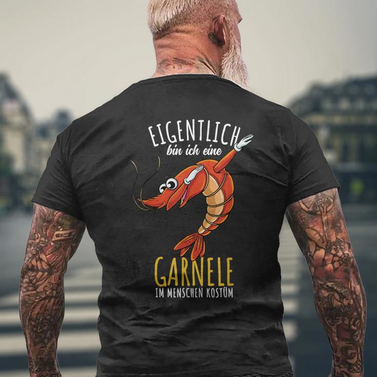 Dabbing Garnelen Kostüm Meerestier Garnele T-Shirt mit Rückendruck Geschenke für alte Männer