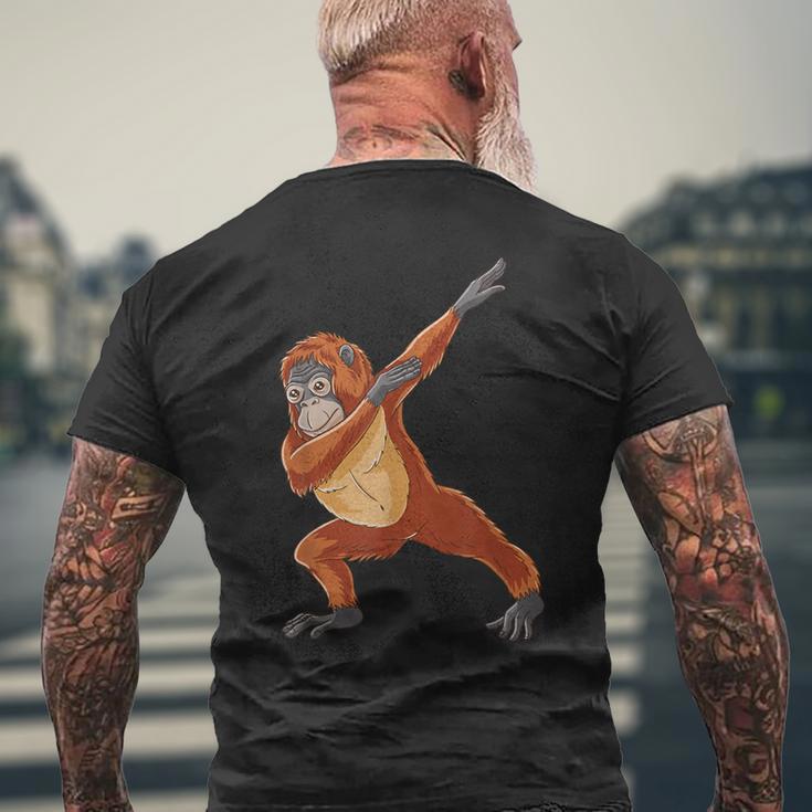 Dabbing Orang Utan Für Affenliebhaber T-Shirt mit Rückendruck Geschenke für alte Männer