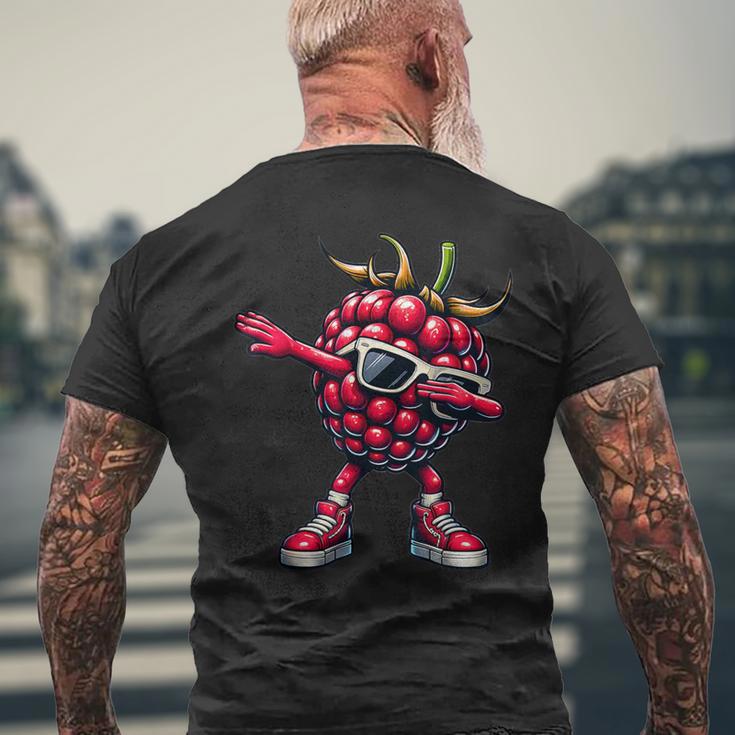 Dabbing Raspberry Pink Raspberry Fruit T-Shirt mit Rückendruck Geschenke für alte Männer