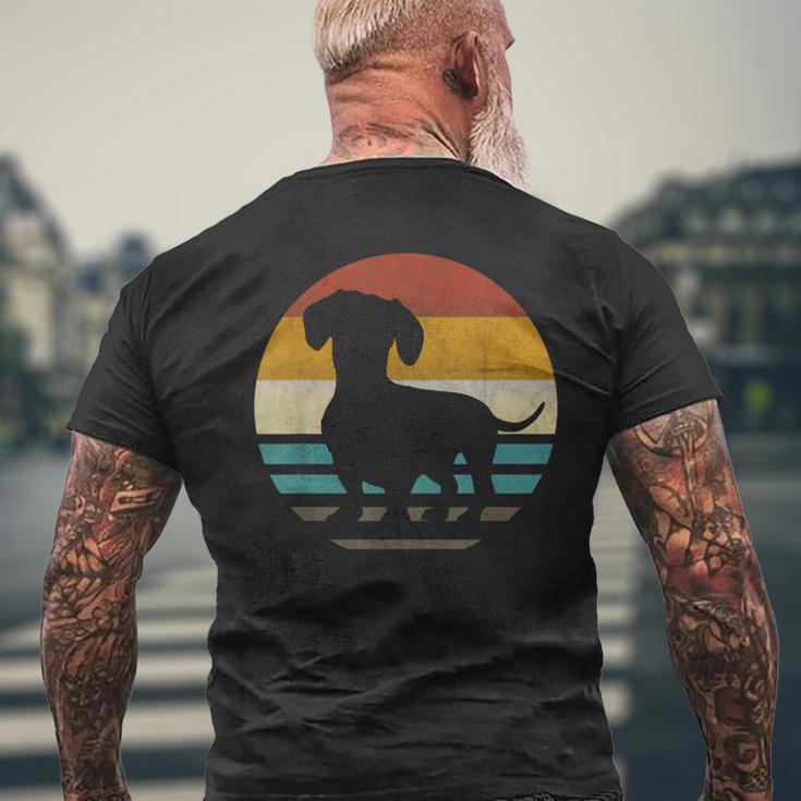 Dachshund Dachshund Dog Silhouette Retro T-Shirt mit Rückendruck Geschenke für alte Männer