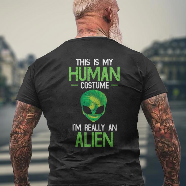 Das Ist Mein Menschensch Costume Alien Alien T-Shirt mit Rückendruck Geschenke für alte Männer