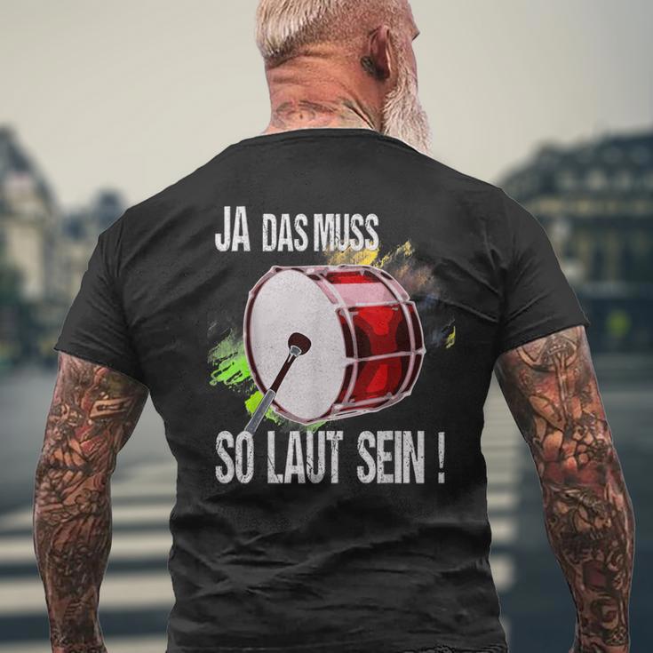 Das Muss So Laut Sein-Drummer Percussion T-Shirt mit Rückendruck Geschenke für alte Männer