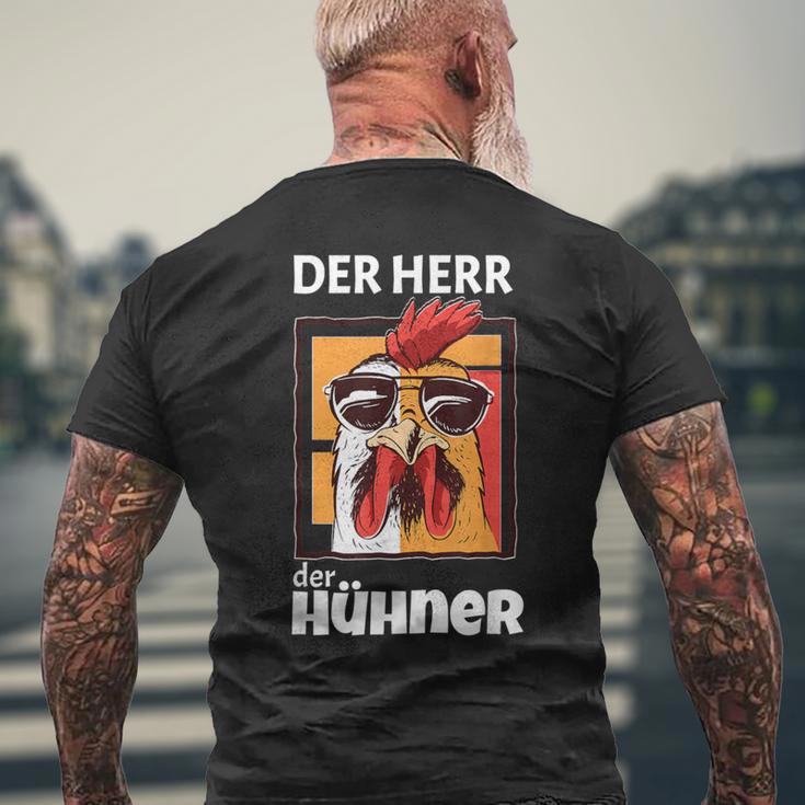 Der Herr Der Hühner Landwirt Bauer T-Shirt mit Rückendruck Geschenke für alte Männer