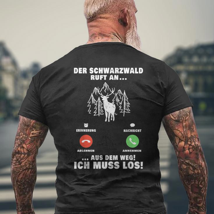 Der Schwarzwald Ruft An Schwarzwalder Call Bollenhut T-Shirt mit Rückendruck Geschenke für alte Männer