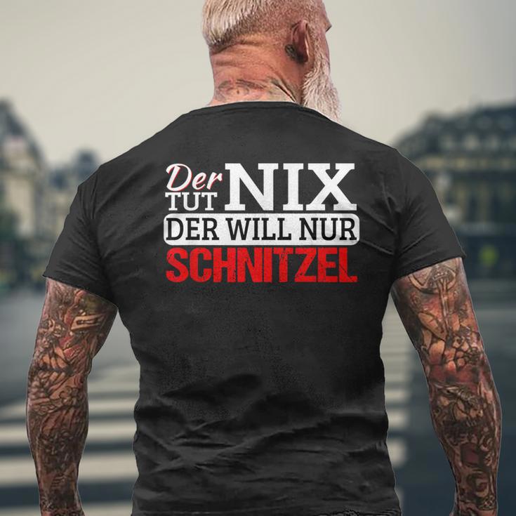 Der Tut Nix Der Will Nur Schnitzel Schnitzelliebe T-Shirt mit Rückendruck Geschenke für alte Männer