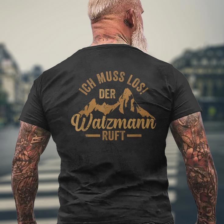 Der Watzmann Ruft Berchtesgaden Gipfel Hiking T-Shirt mit Rückendruck Geschenke für alte Männer