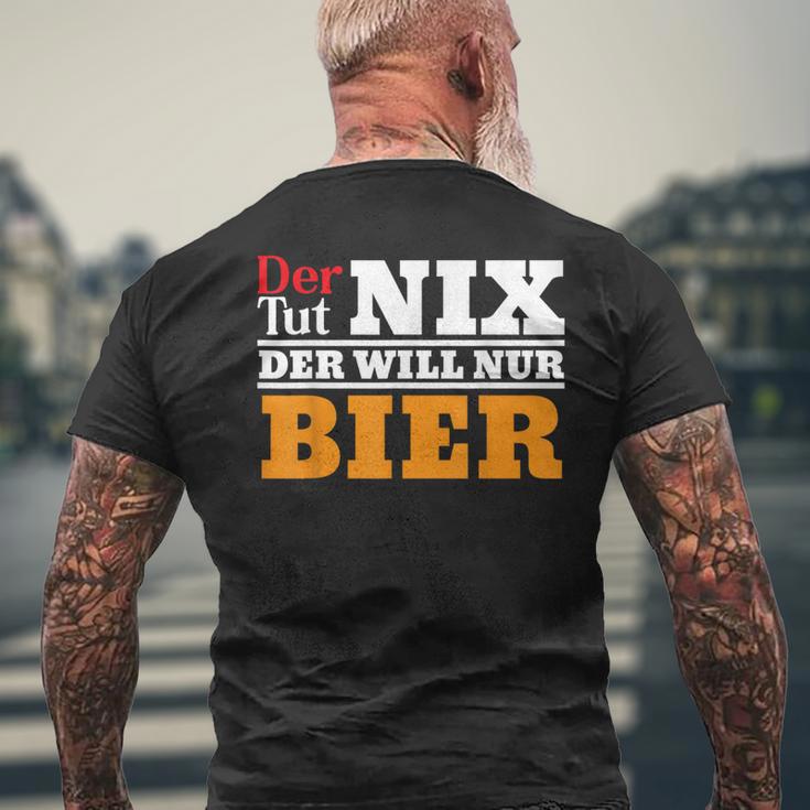 Der Will Nur Bier Biertrinker T-Shirt mit Rückendruck Geschenke für alte Männer