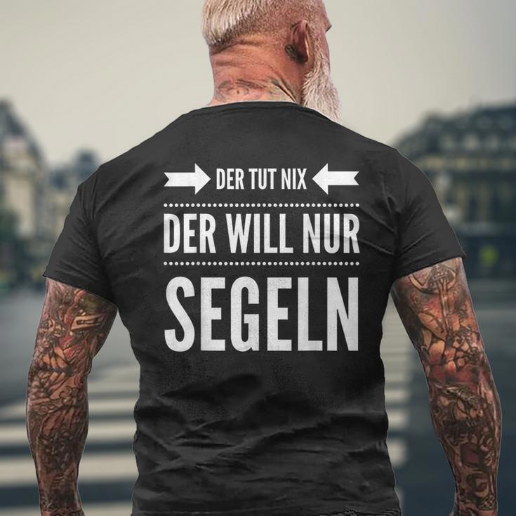 Der Will Nur Sailboat Skipper Sailor T-Shirt mit Rückendruck Geschenke für alte Männer