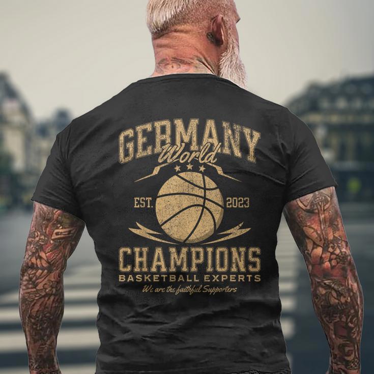 Deutschland Basketball Weltmeister 2023 Basketball Team T-Shirt mit Rückendruck Geschenke für alte Männer