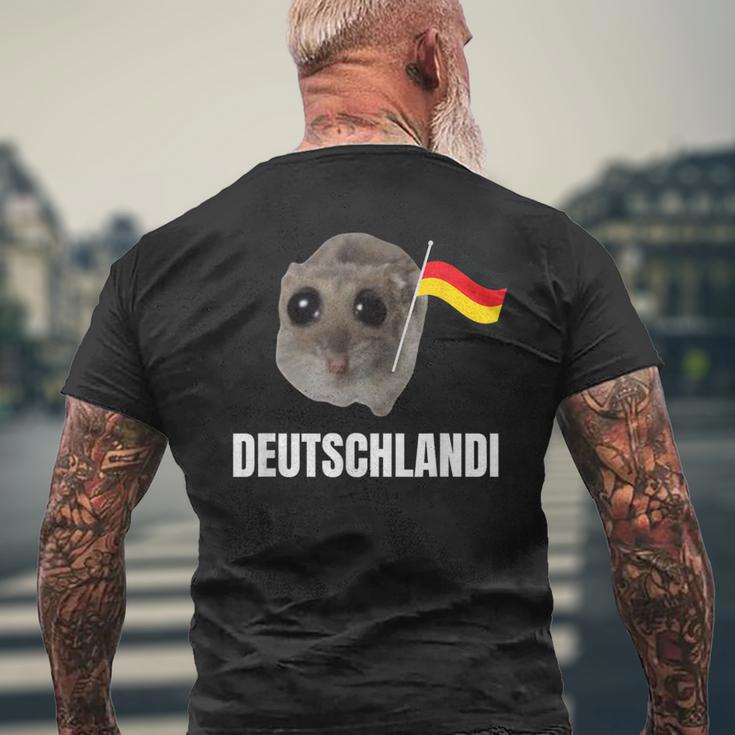 Deutschlandi Sad Hamster Meme T-Shirt mit Rückendruck Geschenke für alte Männer