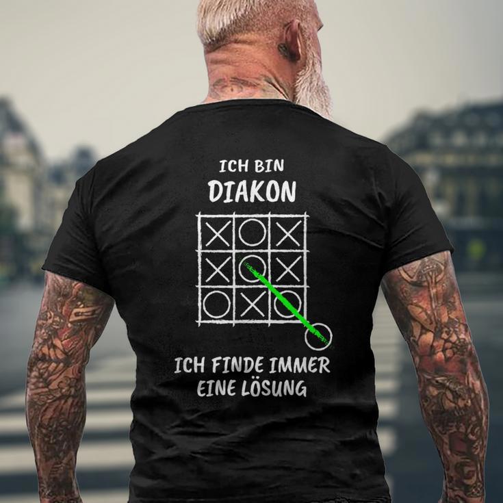 Diakon T-Shirt mit Rückendruck Geschenke für alte Männer