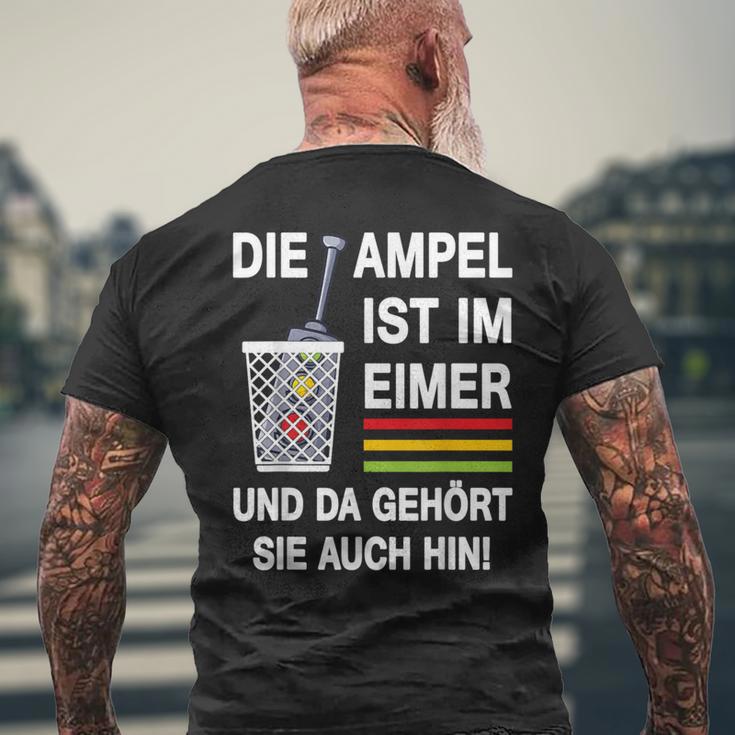 Die Ampel Ist Im Eimer Rücktritt Die Ampel Muss Weg German T-Shirt mit Rückendruck Geschenke für alte Männer