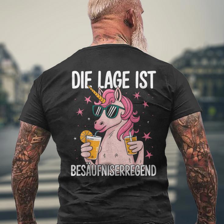 Die Lage Ist Besäufniserregend Saying Party Outfit T-Shirt mit Rückendruck Geschenke für alte Männer