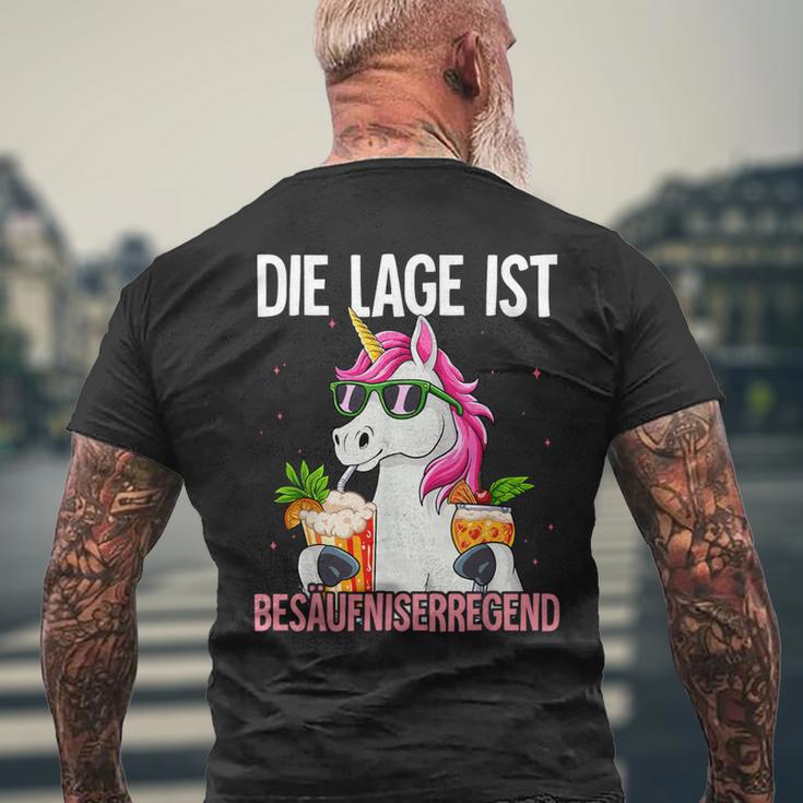 Die Lage Ist Besäufniserregend T-Shirt mit Rückendruck Geschenke für alte Männer