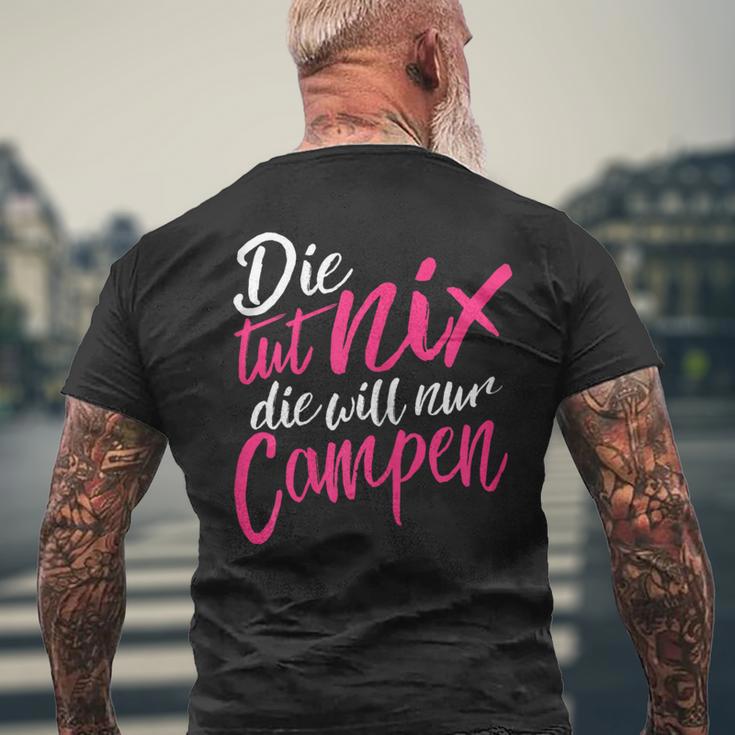 Die Tut Nix Die Will Nur Campen T-Shirt mit Rückendruck Geschenke für alte Männer