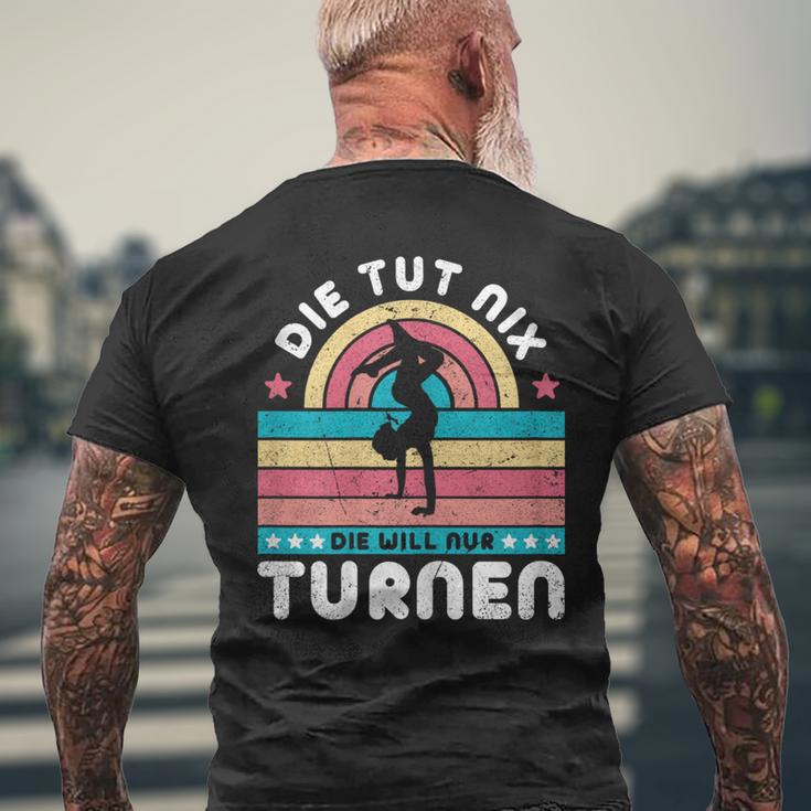 Die Tut Nix Die Will Nur Gymnastics T-Shirt mit Rückendruck Geschenke für alte Männer