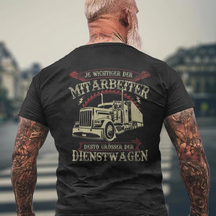 Die Wichtiger Der Mitarbeiter Die Große Der Dienwagen T-Shirt mit Rückendruck Geschenke für alte Männer