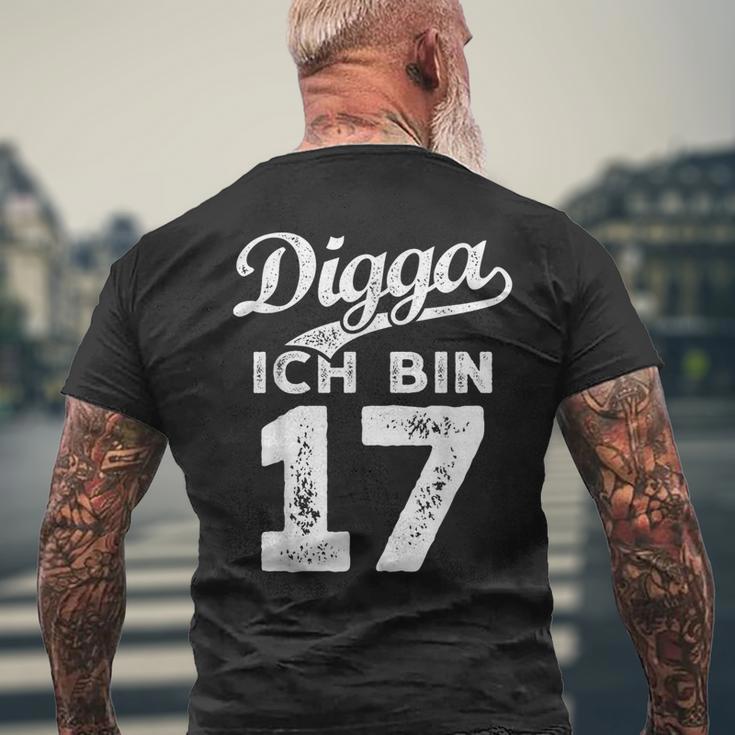 Digga Ich Bin 17 Jahre 17Th Birthday T-Shirt mit Rückendruck Geschenke für alte Männer