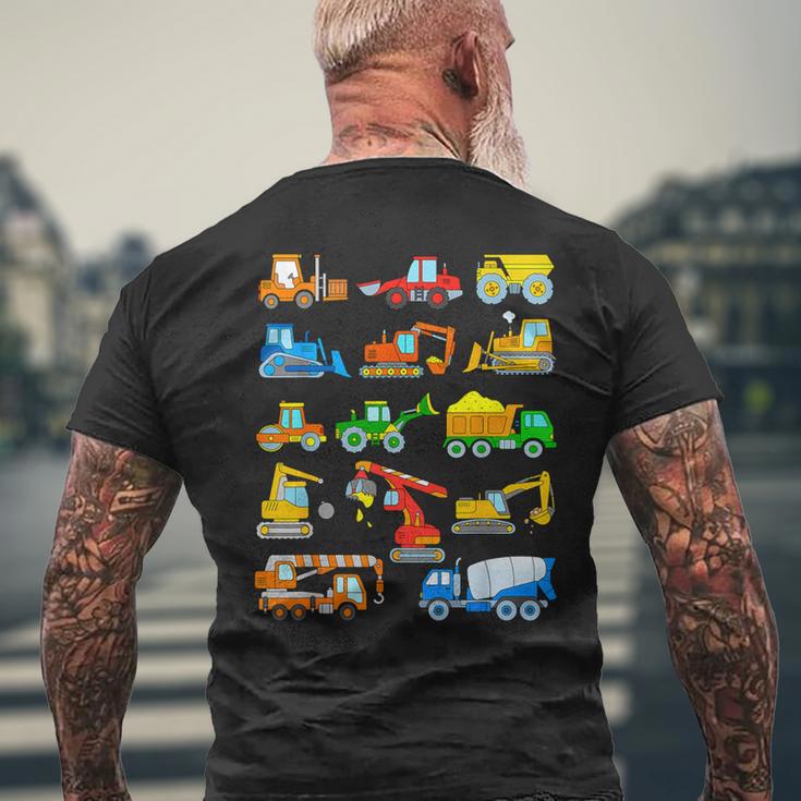 Digger Boy Fahrzeuge Baustelle Kinder T-Shirt mit Rückendruck Geschenke für alte Männer