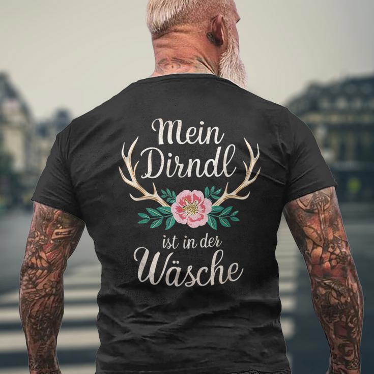 Dirndl Replacement Mein Dirndl Ist In Der Wäsche T-Shirt mit Rückendruck Geschenke für alte Männer