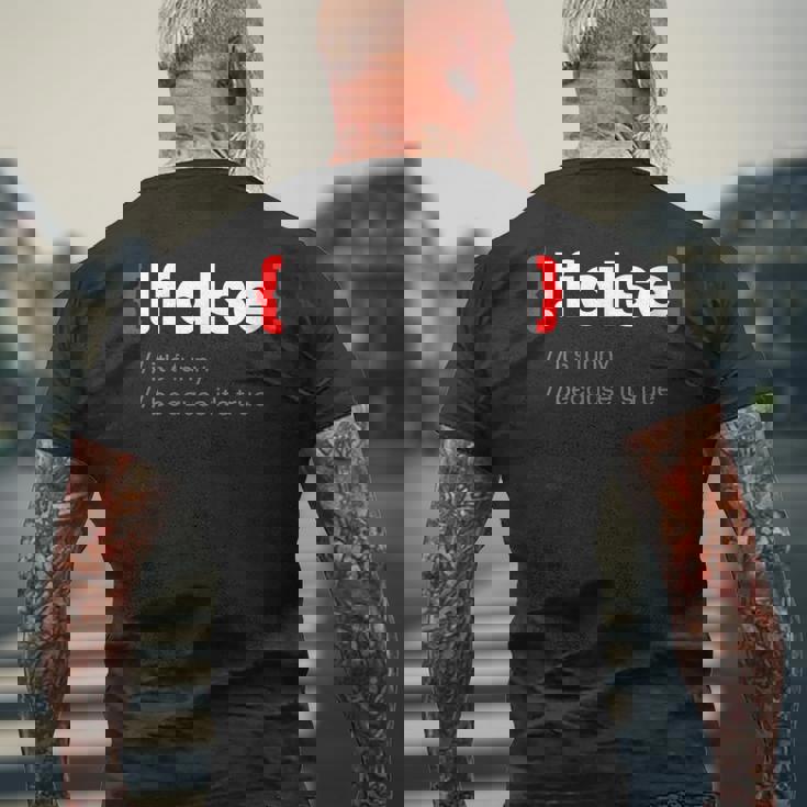 Donna Divertente Falso Èero Programming Coder Nerd Programmer Con Collo A T-shirt da uomo con stampa posteriore Regalos para ancianos