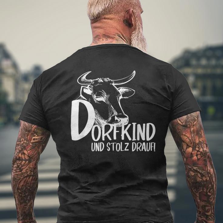 Dorfkind & Stolz Draufillfkinder Farmer Cow Farm T-Shirt mit Rückendruck Geschenke für alte Männer