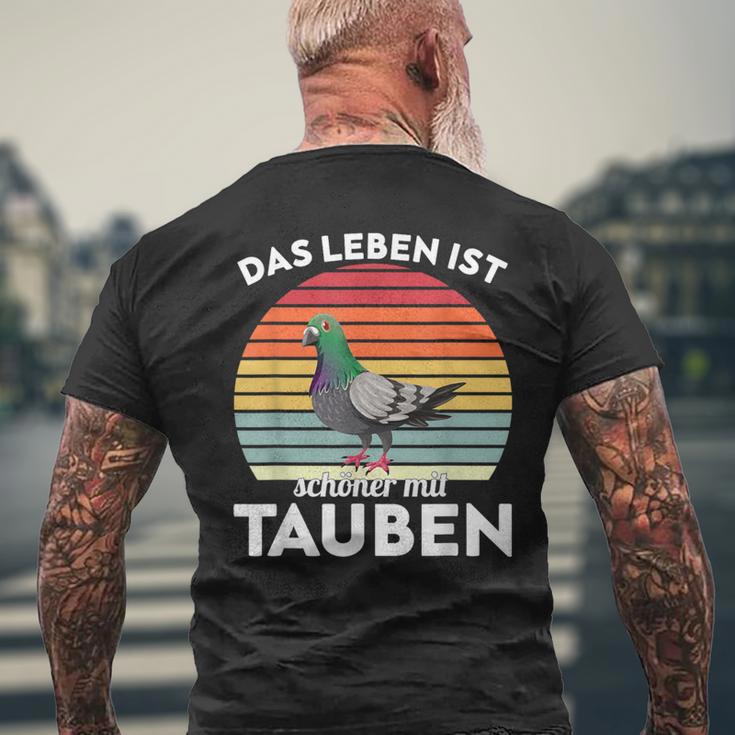 With Dove Das Leben Ist Schönmit Tauben T-Shirt mit Rückendruck Geschenke für alte Männer