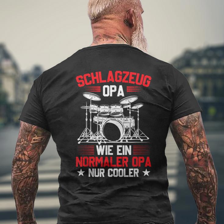 Drum Kit Grandpa Drummer Rock Music T-Shirt mit Rückendruck Geschenke für alte Männer