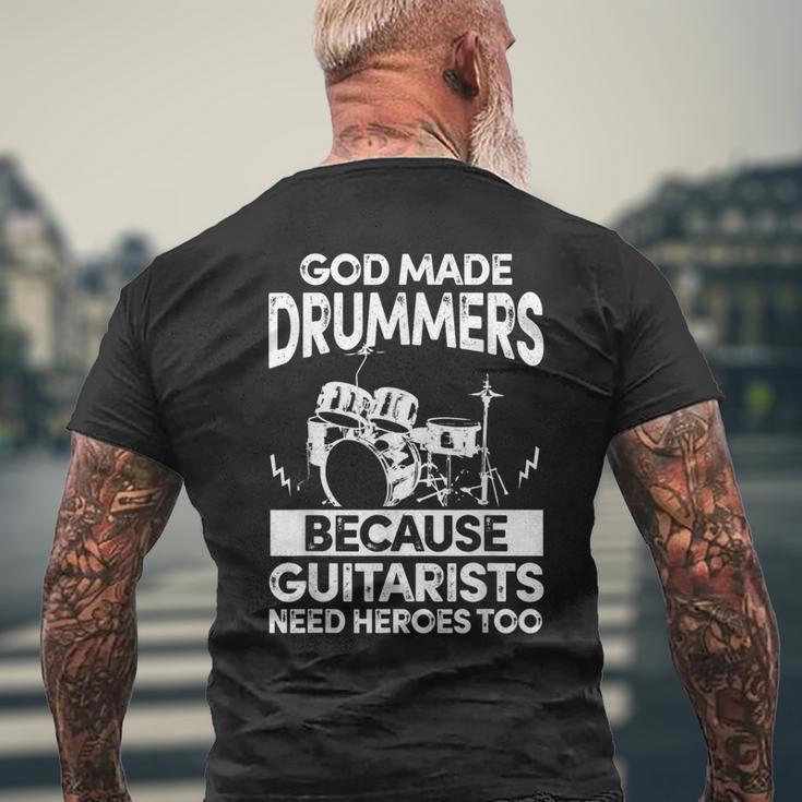 Drumset Children's Drums For Drummer T-Shirt mit Rückendruck Geschenke für alte Männer