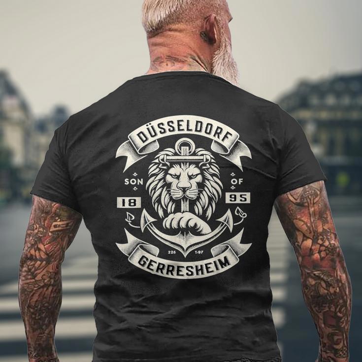 Düsseldorf Gerresheim Lion With Anchor T-Shirt mit Rückendruck Geschenke für alte Männer