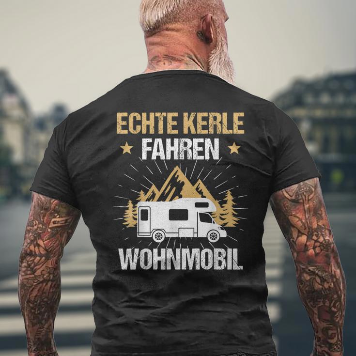 Echte Kerle Fahren Motorhome T-Shirt mit Rückendruck Geschenke für alte Männer