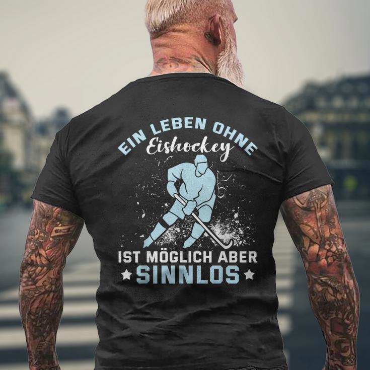 Ein Leben Ohne Eishockey Ein Leben Ohne Eishocke T-Shirt mit Rückendruck Geschenke für alte Männer