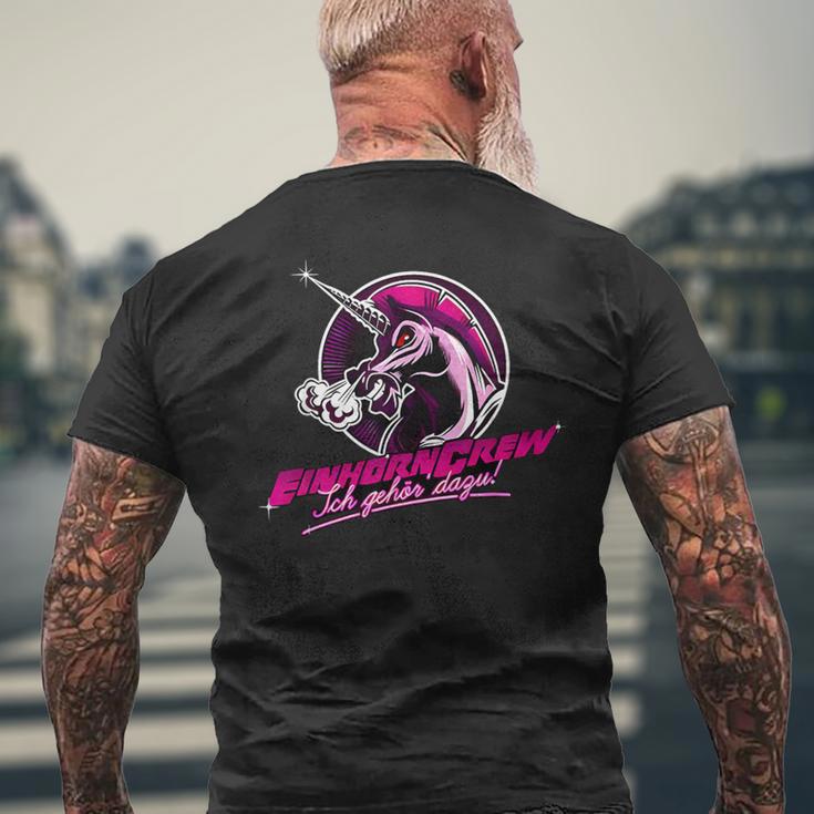 Einhorncrew Ich Gehördazu T-Shirt mit Rückendruck Geschenke für alte Männer