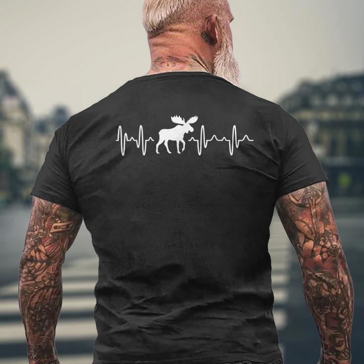 Elk Herzschlag Ekg Scandinavia Northlicht S T-Shirt mit Rückendruck Geschenke für alte Männer