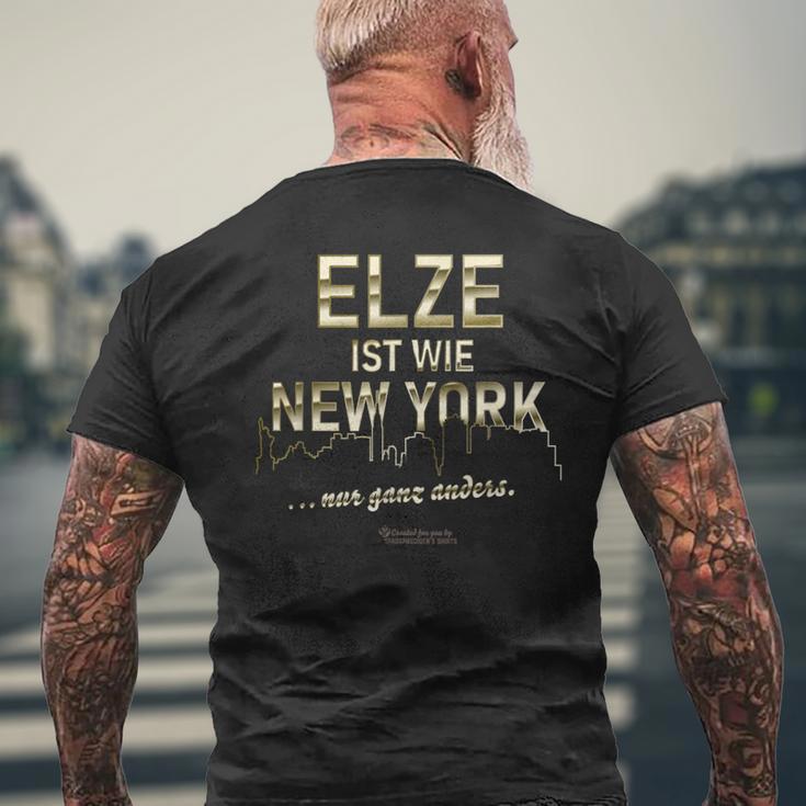 Elze Ist Wie New York Nur Ganz Anders Elze T-Shirt mit Rückendruck Geschenke für alte Männer