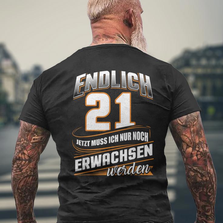 Endlich 21 Nur Noch Arwachsenwerden Geburtsjahr Birthday T-Shirt mit Rückendruck Geschenke für alte Männer