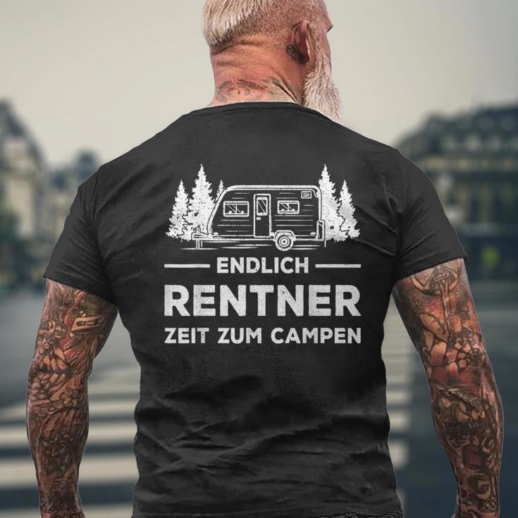 Endlich Rentner Zeit Zum CampingRetirement Camping T-Shirt mit Rückendruck Geschenke für alte Männer