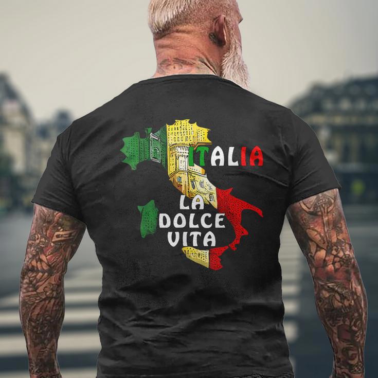 Entdecke Italien Liebe Für Essen Kultur Geschichte Italien T-Shirt mit Rückendruck Geschenke für alte Männer