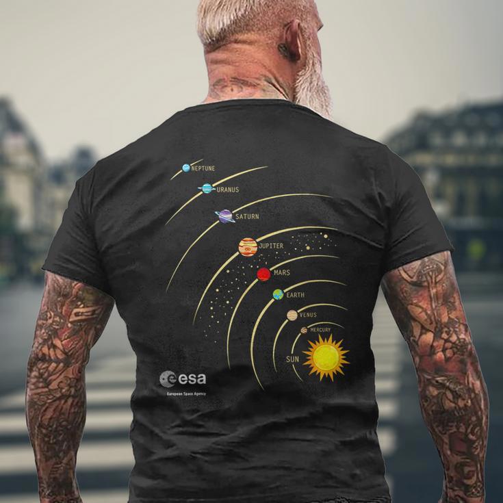 Esa Sonnensystem Planeten Sonne Umlaufbahn T-Shirt mit Rückendruck Geschenke für alte Männer