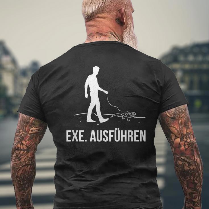 Exe Run Programmer Programming Computer Nerd T-Shirt mit Rückendruck Geschenke für alte Männer