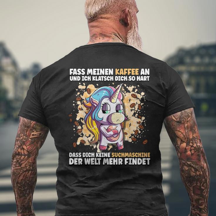 Fass Mein Kaffee An Und Ich Klappsch Dich So Hart S T-Shirt mit Rückendruck Geschenke für alte Männer