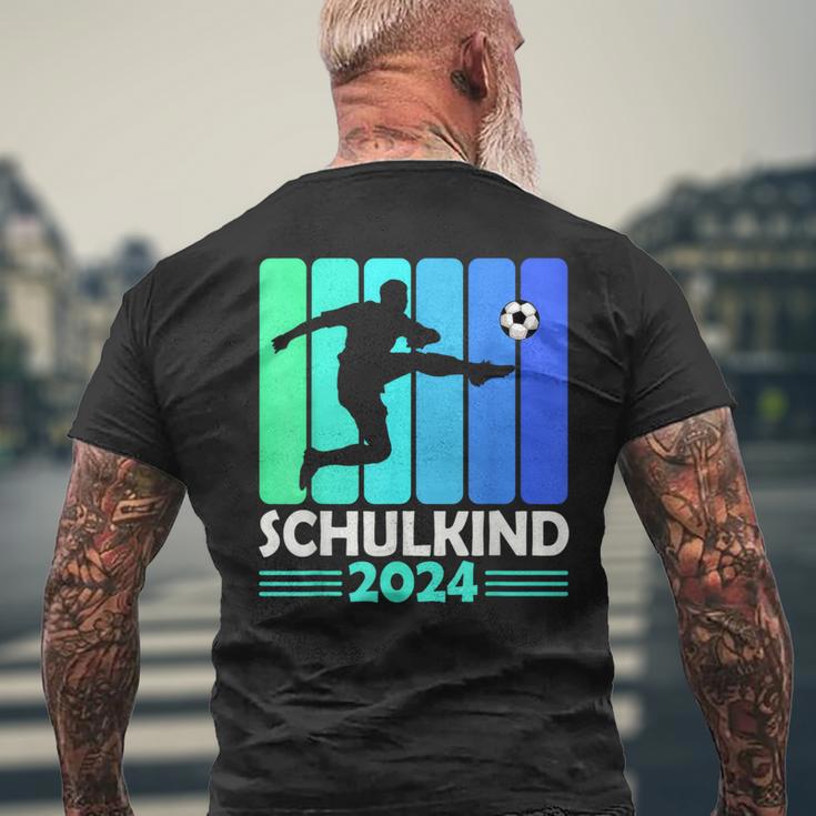 First Day Of School Schulkind 2024 Schulanfang Junge Fussball T-Shirt mit Rückendruck Geschenke für alte Männer