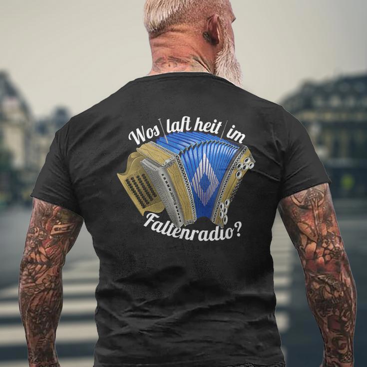 With Folding Radio Steirische Harmonika T-Shirt mit Rückendruck Geschenke für alte Männer