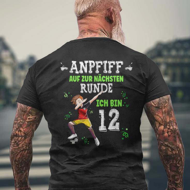 Football Dabbing Boy 12Th Birthday Ich Bin 12 Jahre T-Shirt mit Rückendruck Geschenke für alte Männer