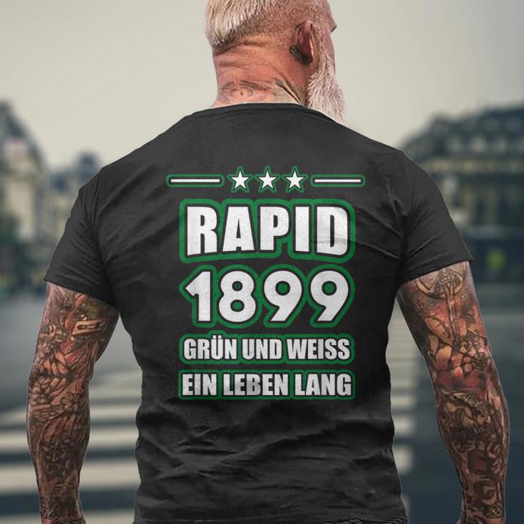 Footballienna Rapidler Green And A Life Long Rapid T-Shirt mit Rückendruck Geschenke für alte Männer