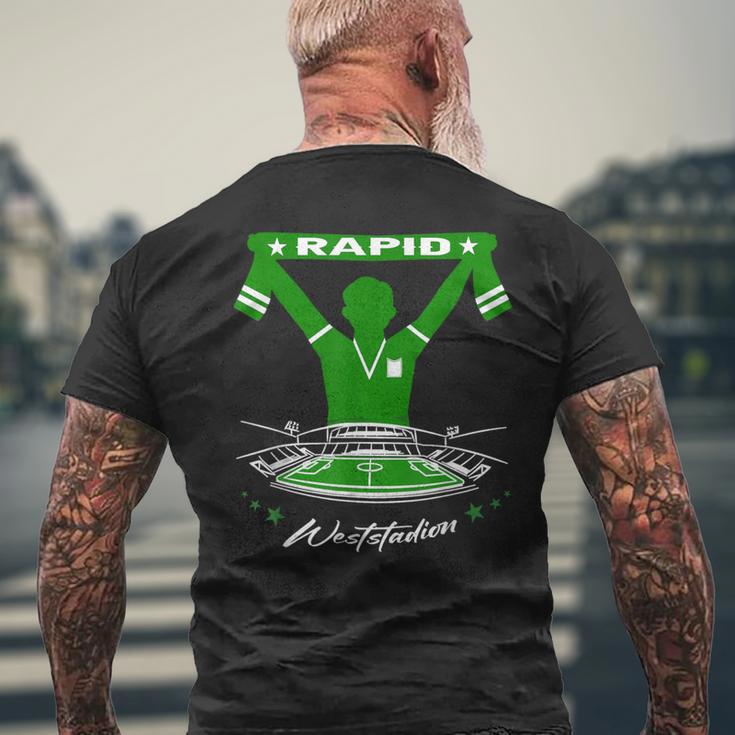 Footballienna West Stadium Forever Rapid Rapidler T-Shirt mit Rückendruck Geschenke für alte Männer