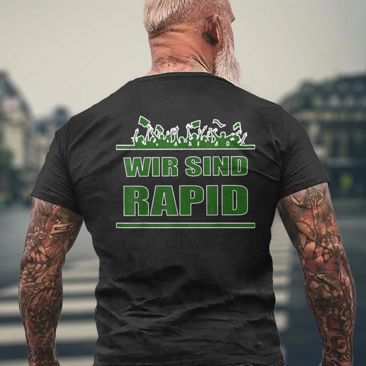 Footballienna Wir Sind Rapid Rapidler T-Shirt mit Rückendruck Geschenke für alte Männer