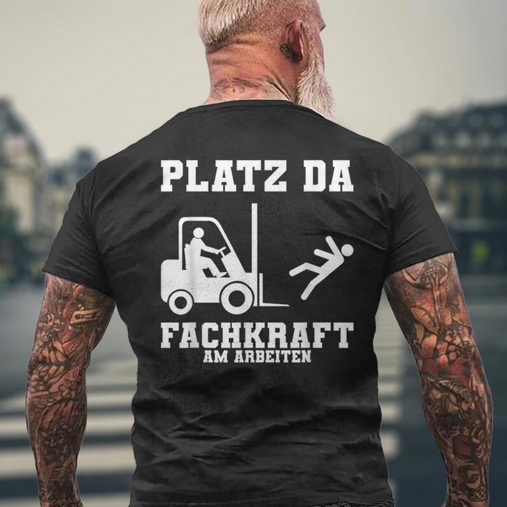 Forklift Forklift Forklift Driver Motif Sayings T-Shirt mit Rückendruck Geschenke für alte Männer