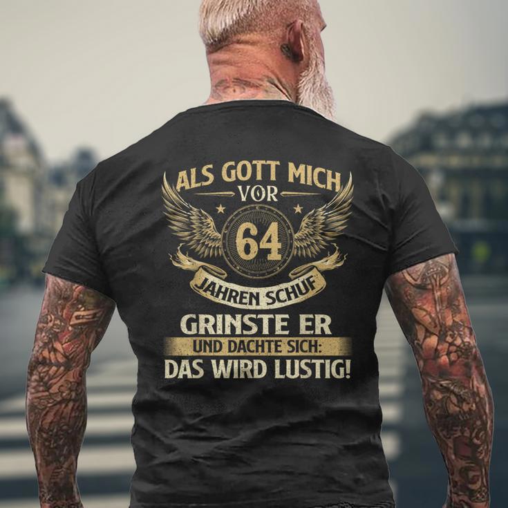 Als Gott Michor 64 Jahren Schuf Birthday T-Shirt mit Rückendruck Geschenke für alte Männer